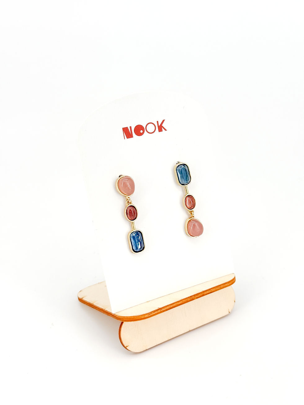 Asymmetric Gemstone Art Earrings