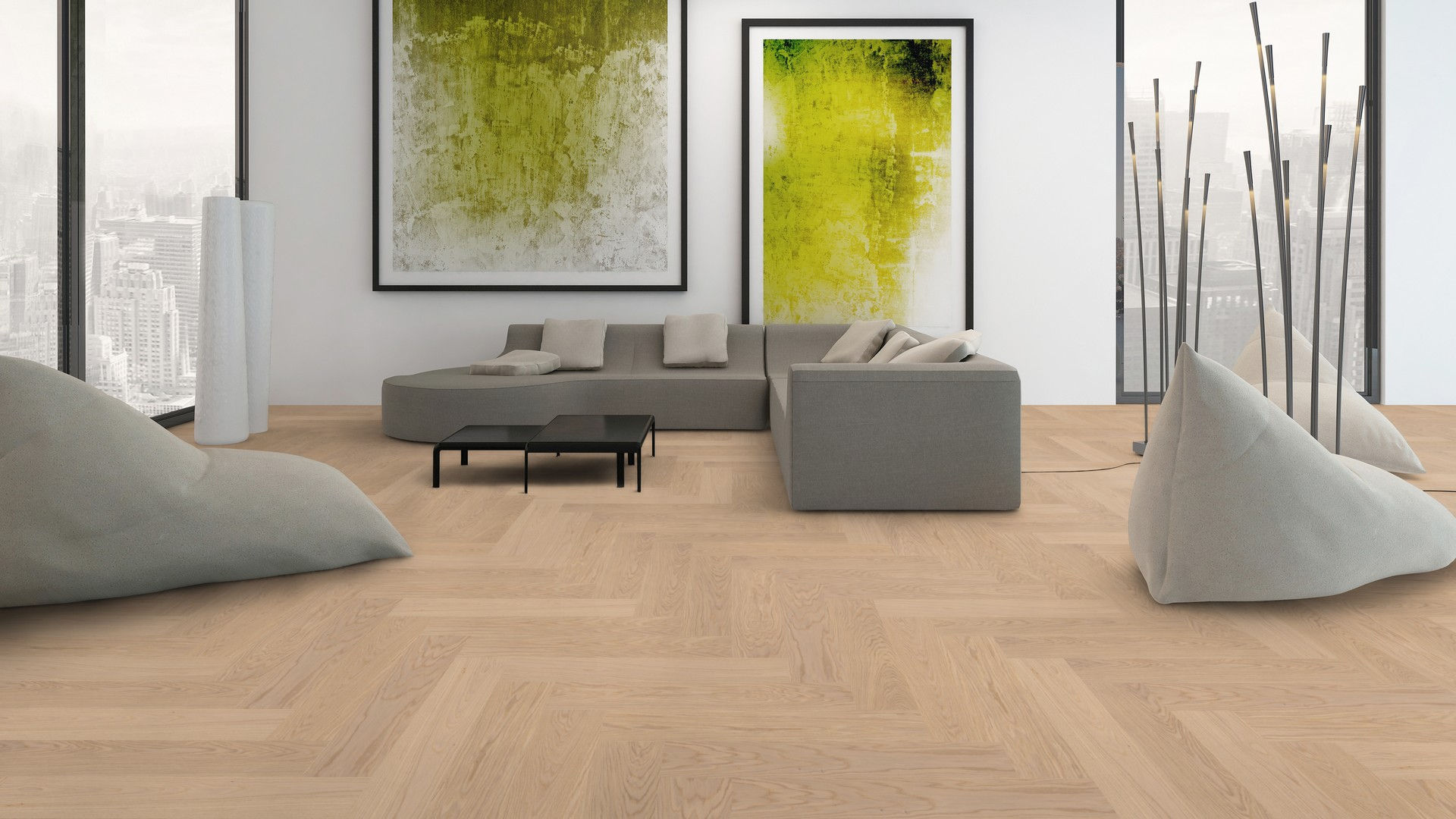 Parket ribja kost, hrast, natur, bianca barve, valletta, oljen