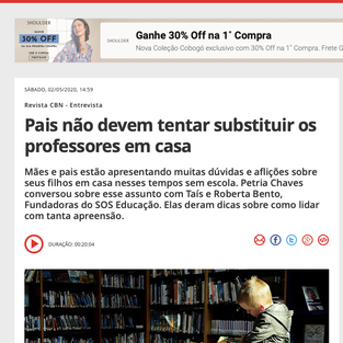 PAIS NÃO DEVEM TENTAR SUBSTITUIR OS PROFESSORES EM CASA