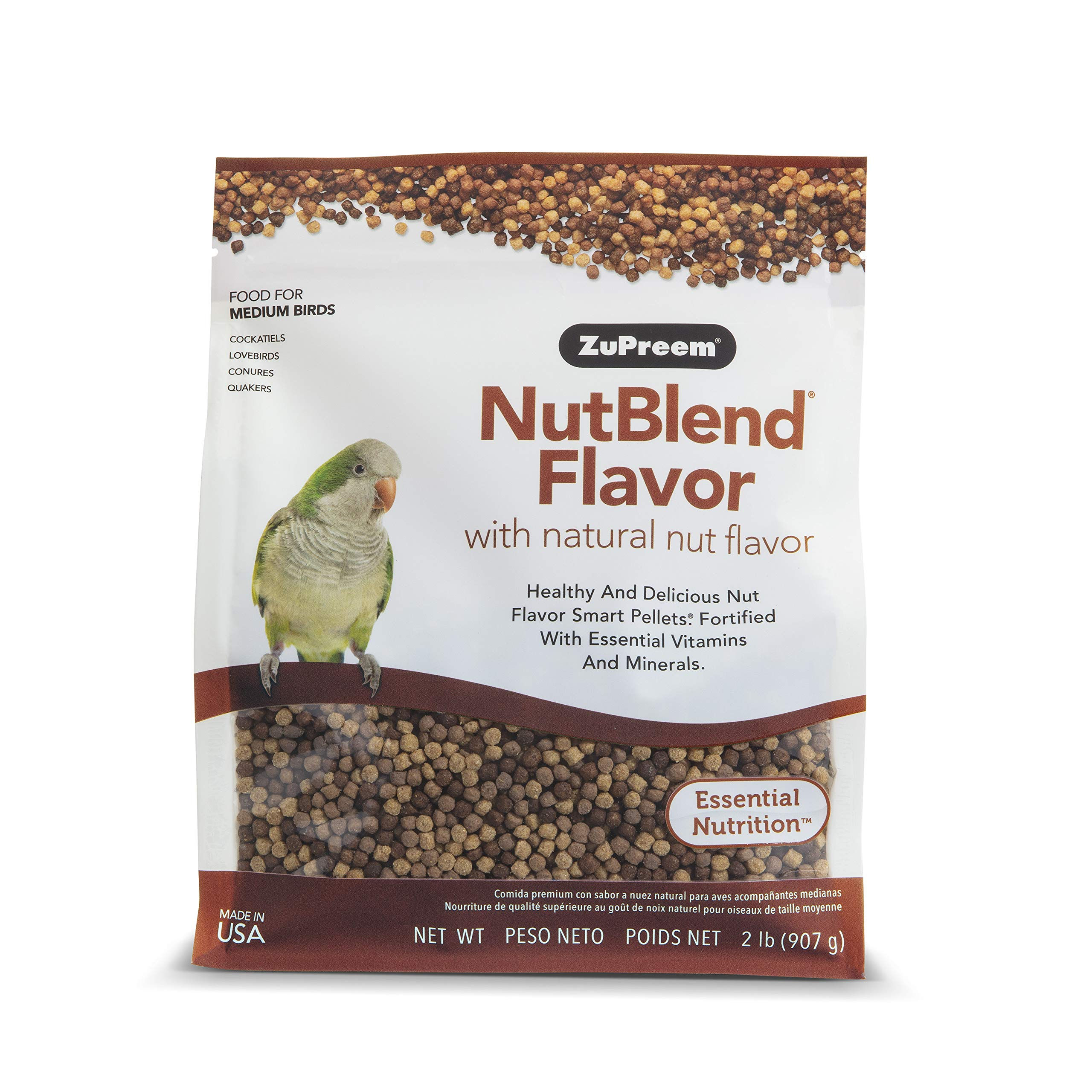 zupreem nutblend bird pellets daily bird food for cockatiel lovebird quaker smal