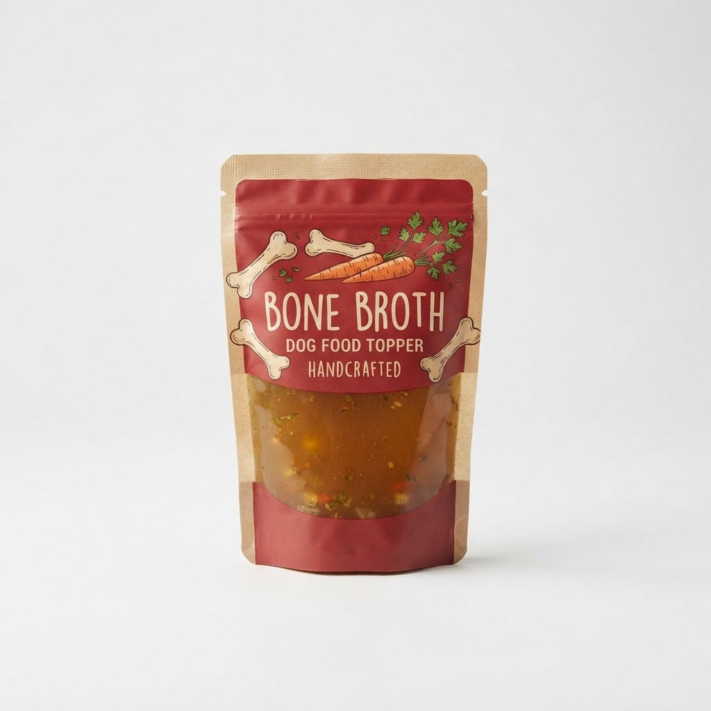 Handcrafted - Dog Food Topper - Bone Broth - Small - Red - All About Your Animals