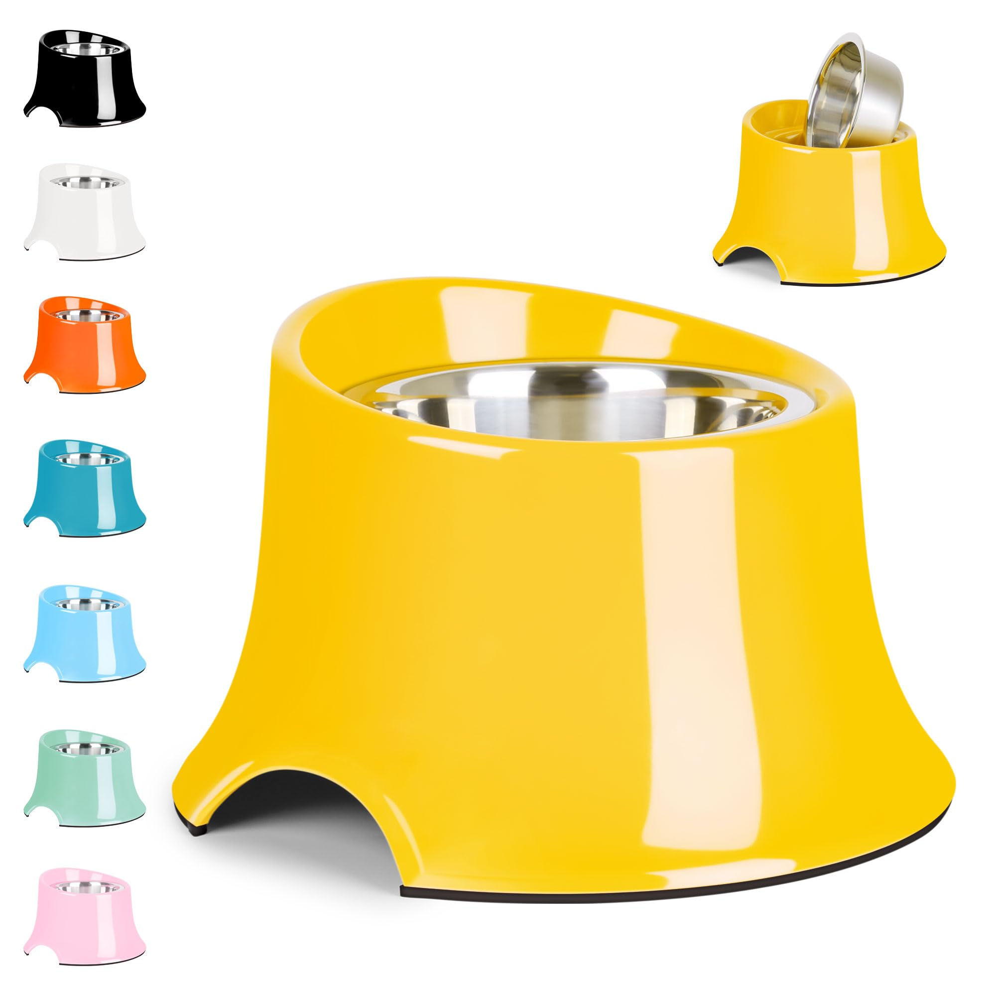 petvillage dog bowlsnon-slip with elevated dog bowls high capacity tilted dog bo