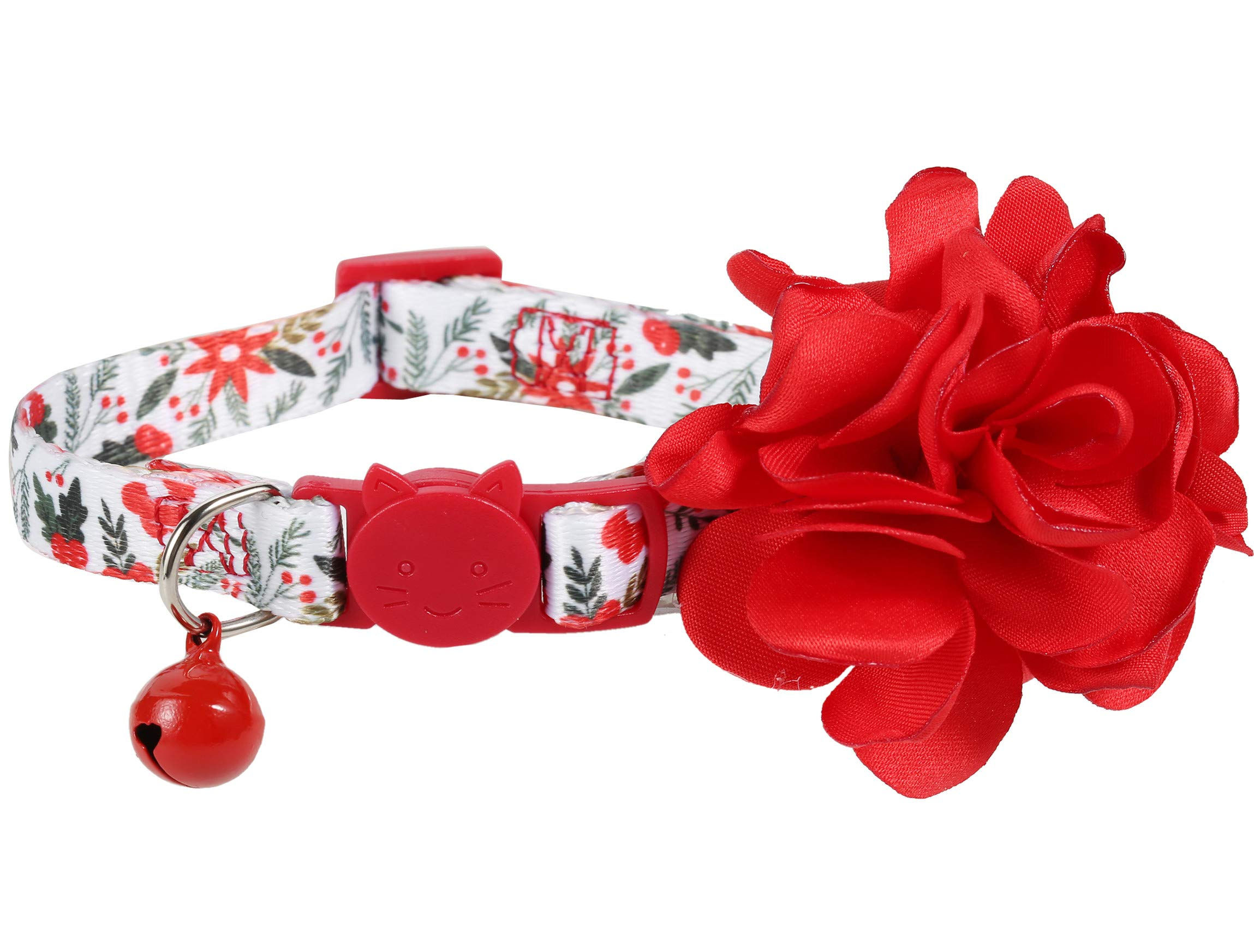 BoomBone Cat Christmas Collar FlowerBreakaway Puppy Collars for dogs and cats