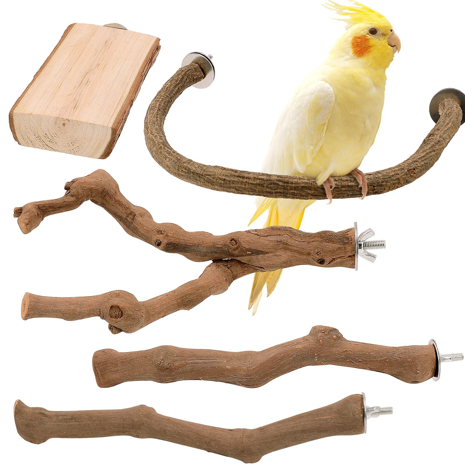 brslaif natural bird perches for cage bird parakeet cage accessories 5pcs bird p