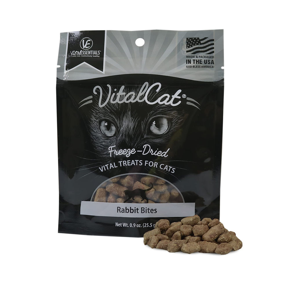 Vital Essentials Freeze Dried Cat Treats Rabbit Bites 0.9 oz for cats