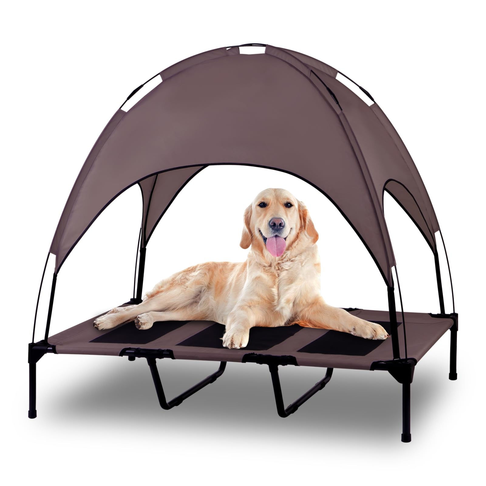 elevated outdoor dog bed with canopy raised removable cover cooling dog beds wit