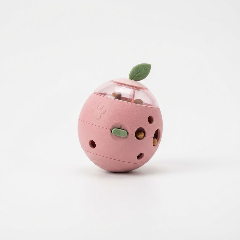 Organic - Interactive Cat Toy - Treat Dispensing - Compact - Pink - All About Your Animals