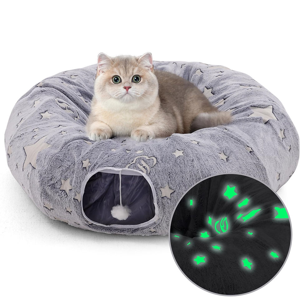Cat Tunnel Bed 3 FT Collapsible Cat Tunnels Cat Donut Tube for cats