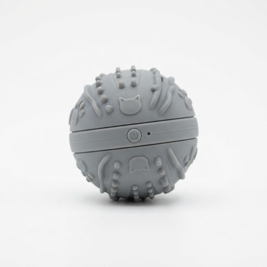 Silicone - Interactive Cat Toy - Battery Operated - Compact - Gray - All About Your Animals