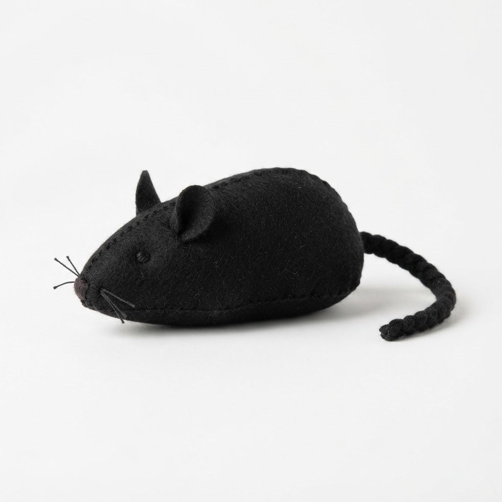 Cooling - Catnip Mouse - Felt - XL - Black - All About Your Animals
