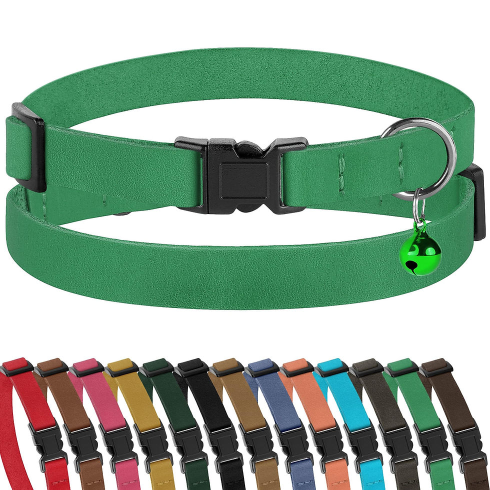 Muromto Breakaway Cat Collar Leather Soft Adjustable Pet for dogs and cats