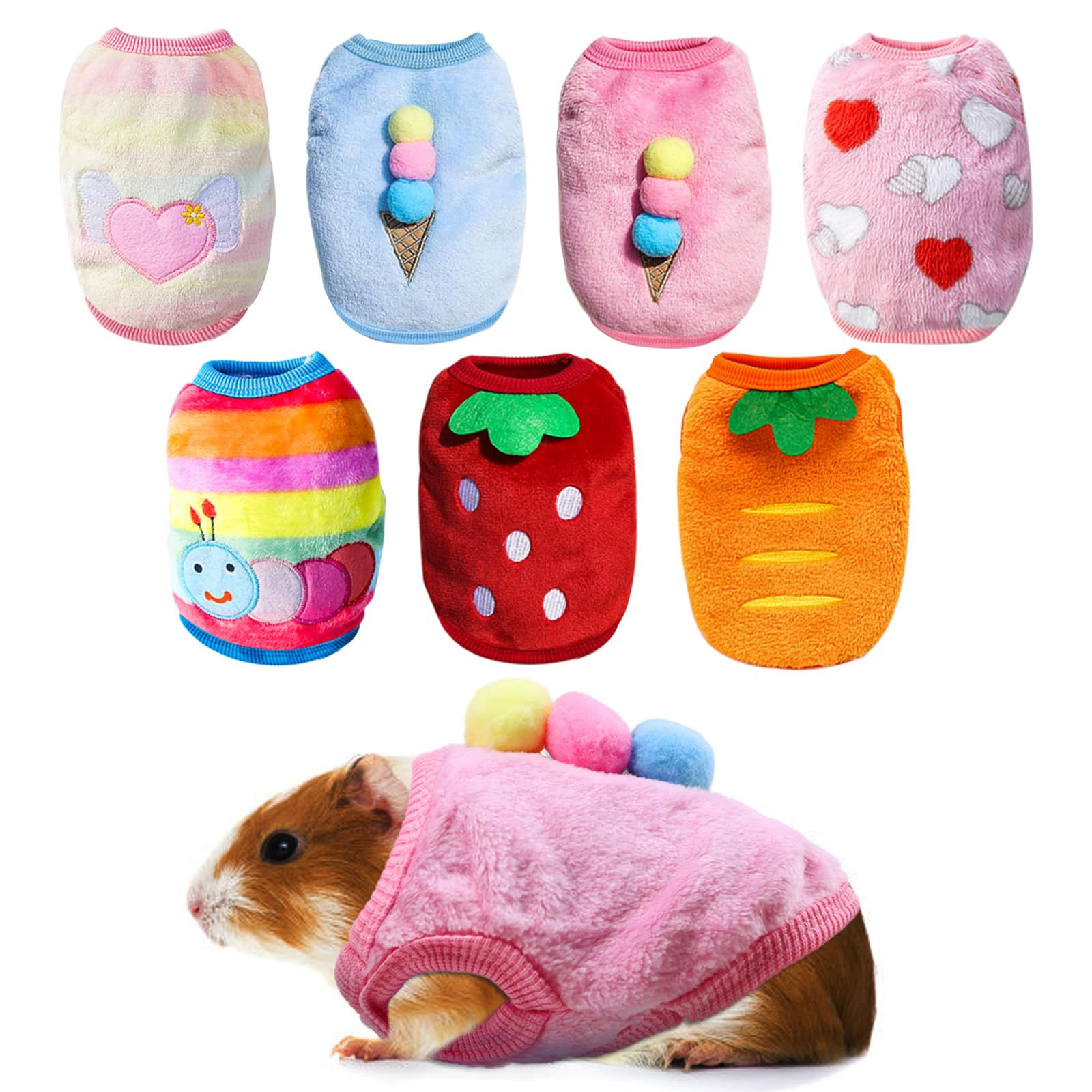 guinea pig clothes costume 7 pcs soft t shirt