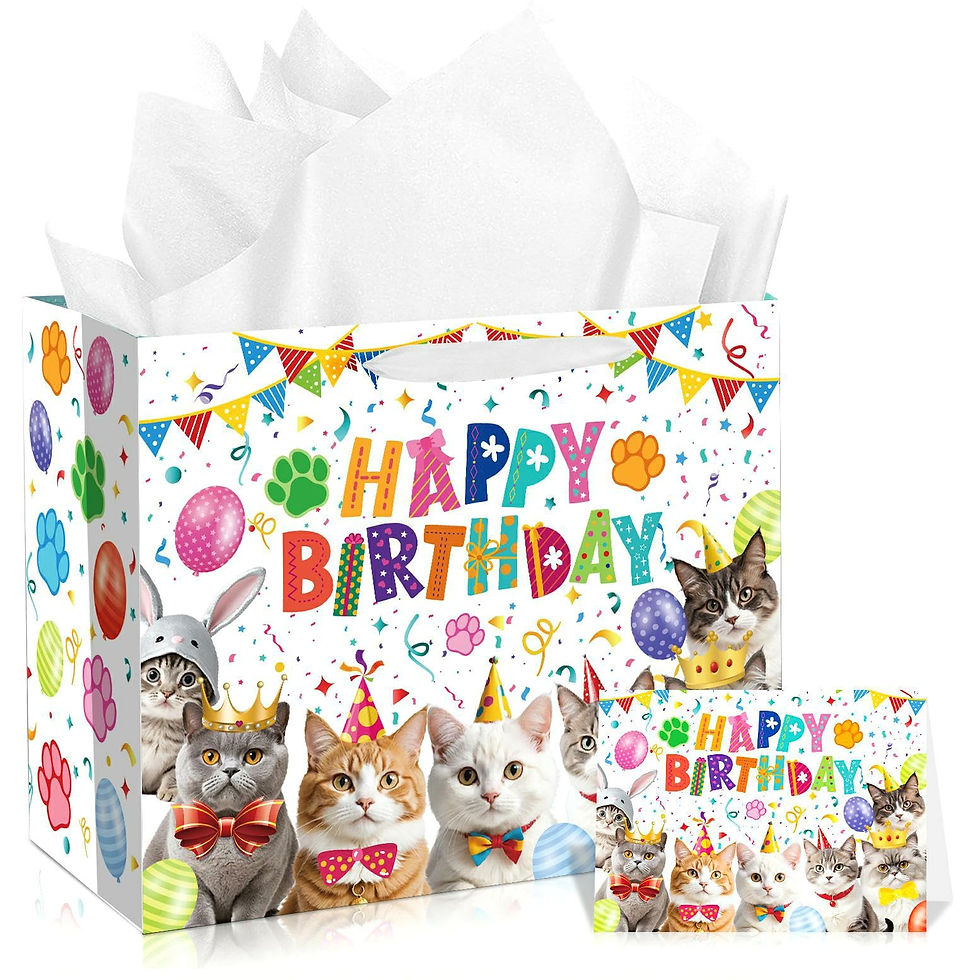 cat birthday gift bag christmas cat birthday decorations pet birthday supplies w