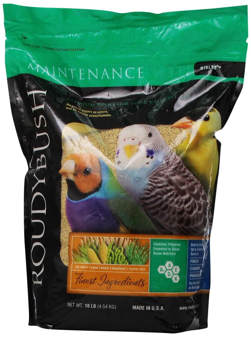 roudybush daily maintenance bird food nibles 10-pound (210nidm)