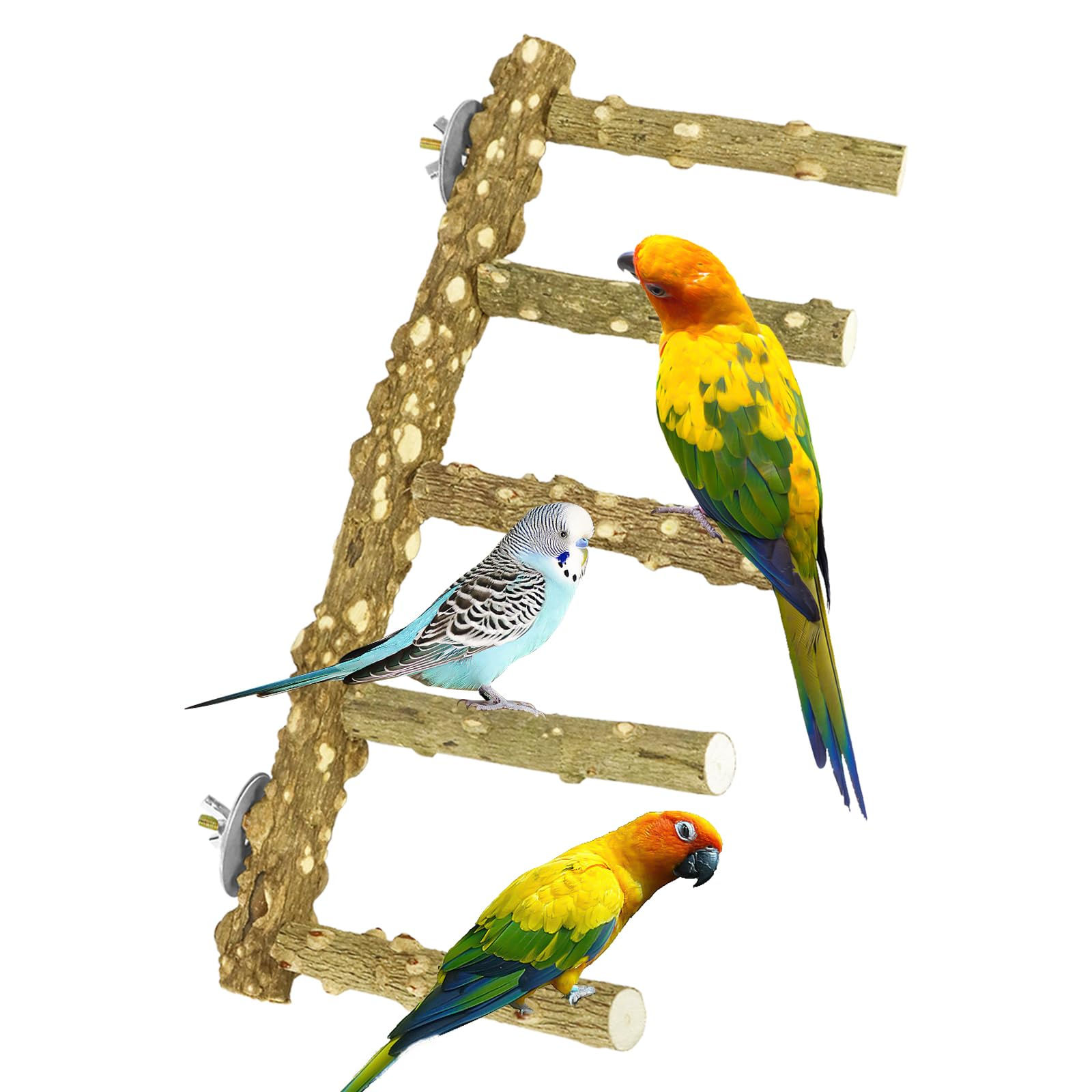 natural wooden bird ladder perch for cage parrot perches exercise stands for cli
