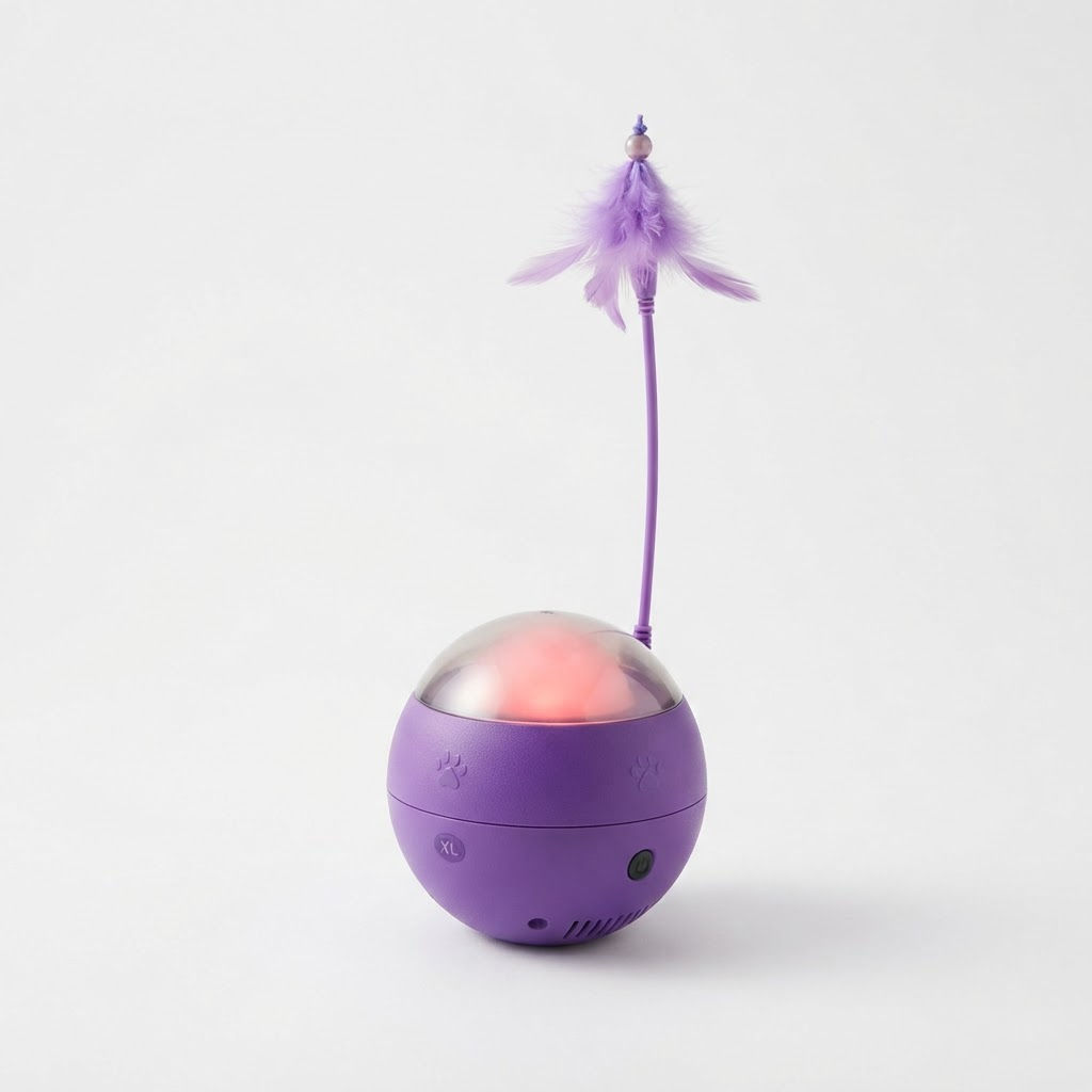 LED - Interactive Cat Toy - Auto Shut-Off - XL - Purple - All About Your Animals