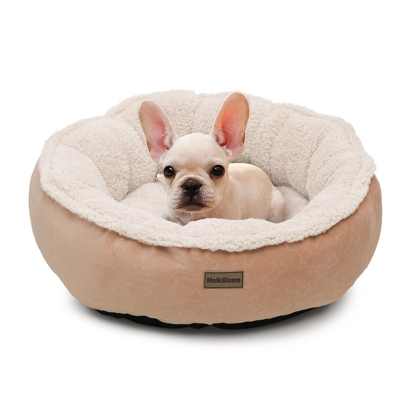 monibloom 23.5"x23.5"x9" dog beds for small size dogs machine-washable short plu