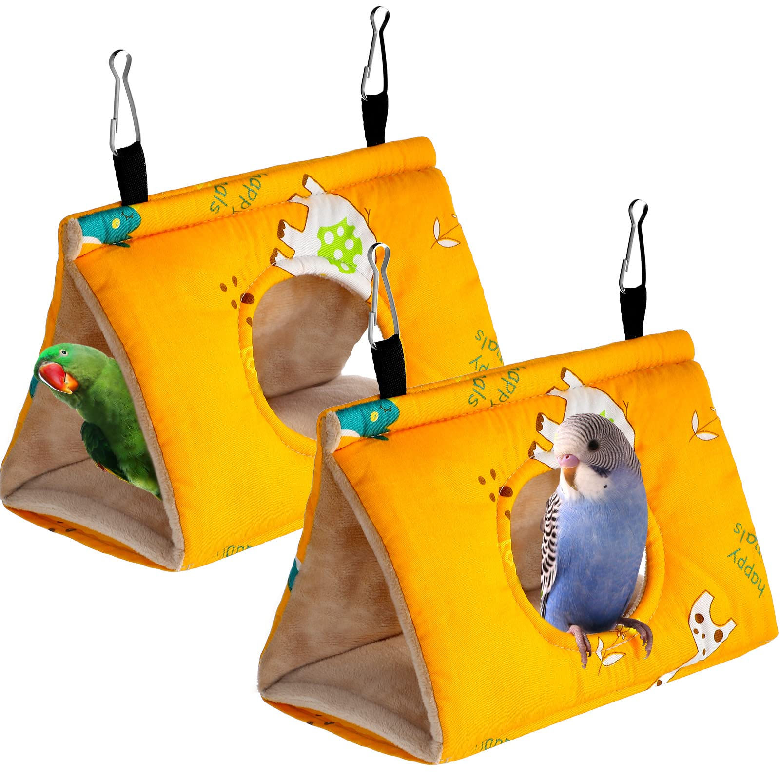 Weewooday 2 Pack Bird Beds Conures Hammock Sleeping Hut for for birds