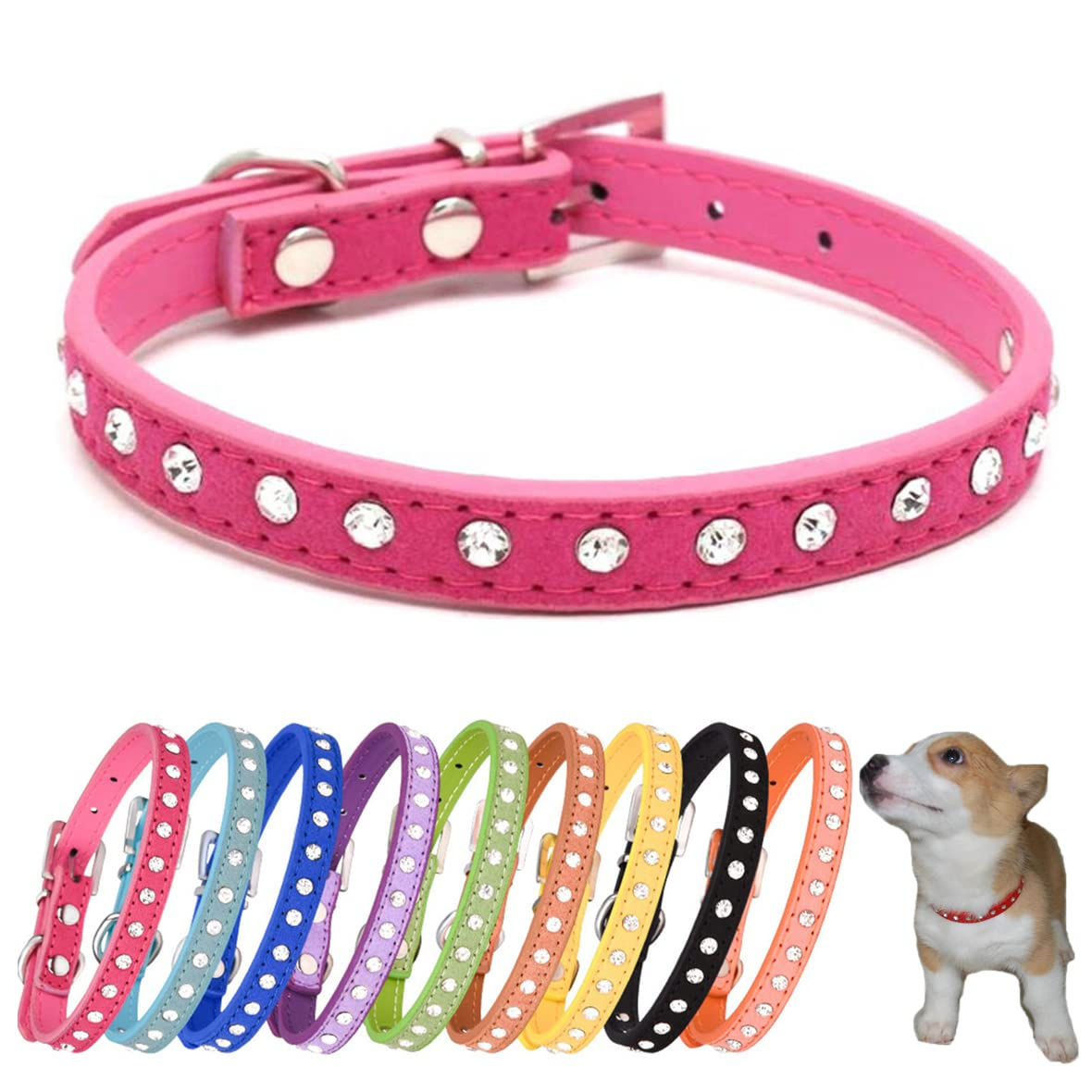 rhinestone dog collars for small dogs bling puppy collar girl cute sparkly glitt