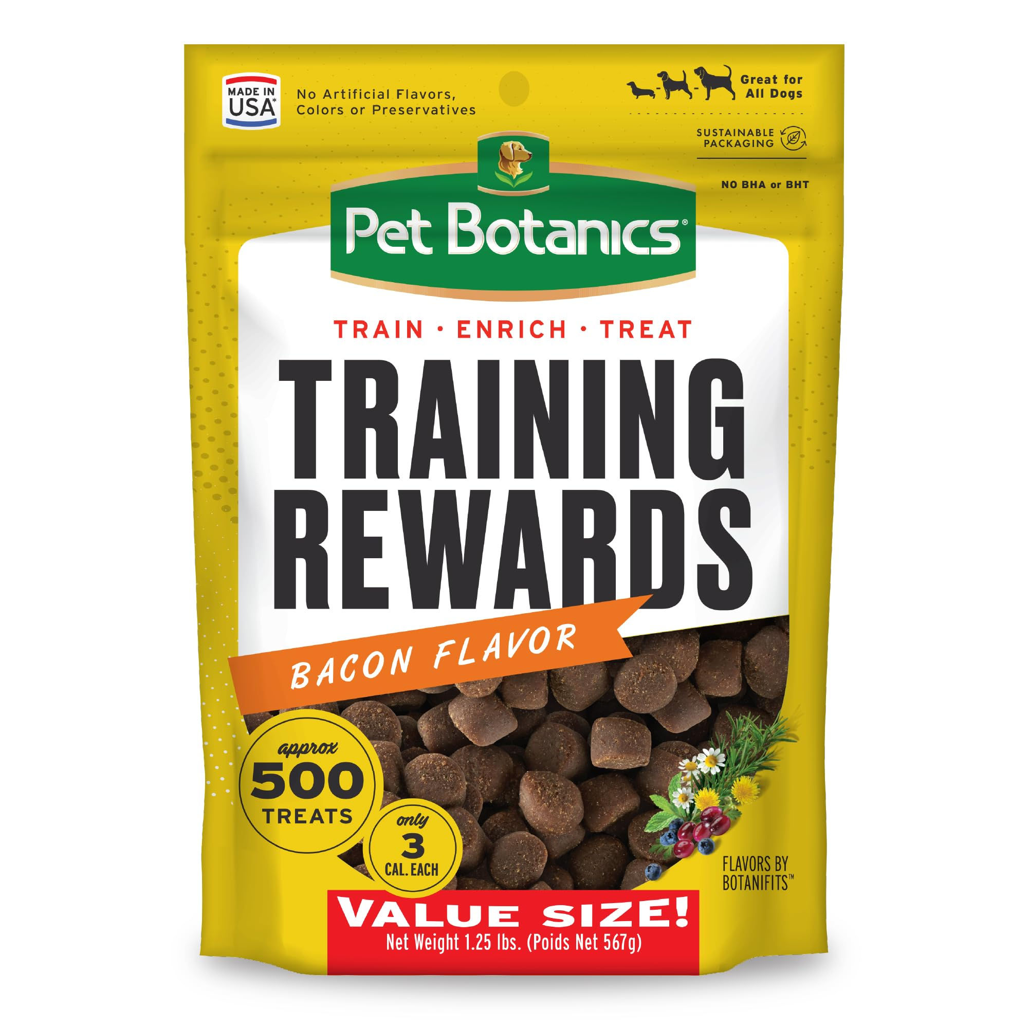 Pet Botanics Training Rewards Treats for Dogs Made with Real Pork Liver Focuses
