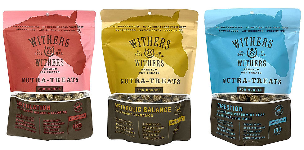 Withers & Withers Sugar-Free Horse Treats Variety Pack of 3 for pets