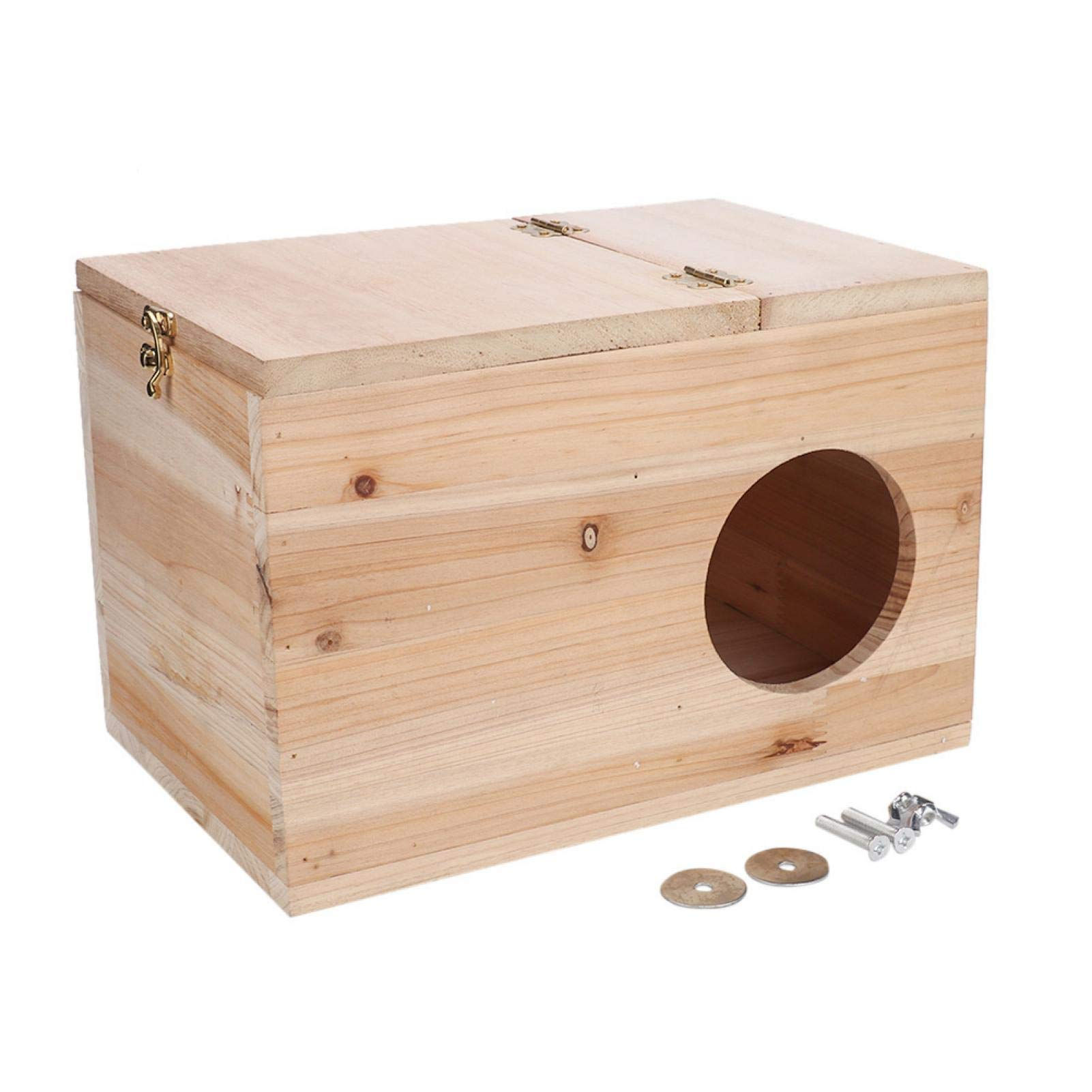 natural wooden breeding boxpet nesting and hiding housenest cage for chinchillas
