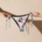 Dusk Flora String Bikini Bottom Front View