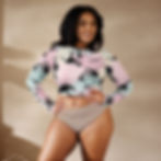 Dusk Flora Rash Guard Front View
