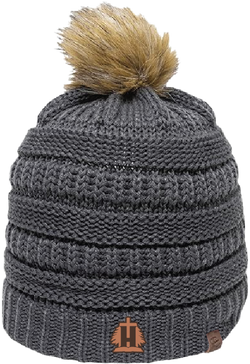 Ladies Charcoal Beanies