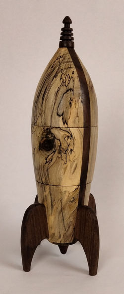 Spalted Pecan Three Stage Rocket