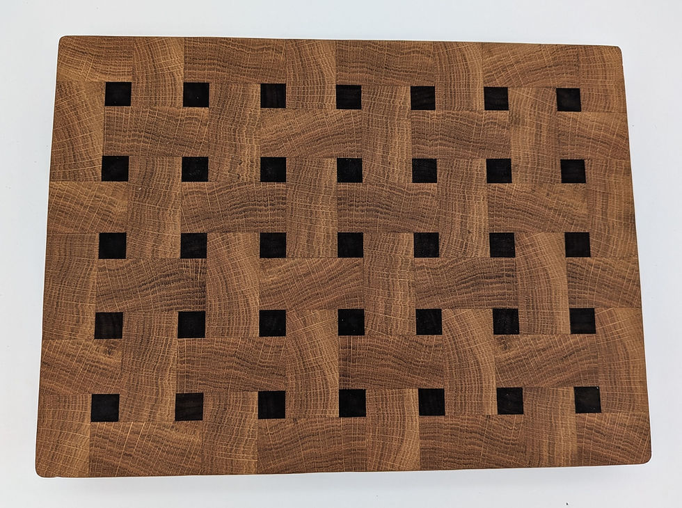 Thumbnail: 15.5" x 13.5" x 2" Basket Weave End Grain Cutting Board