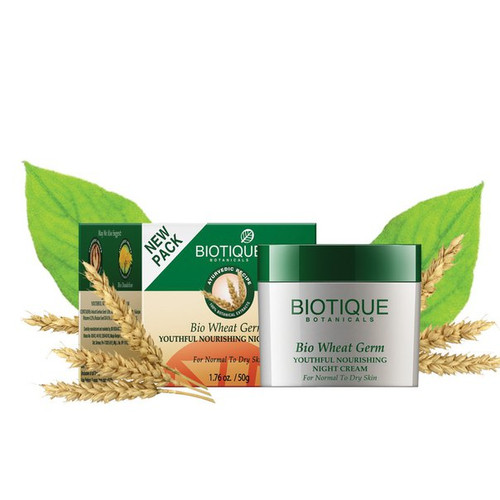 Крем для лица ночной с Зародышами пшеницы Биотик, Biotique Wheat Germ ...