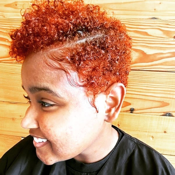 natural short haircut