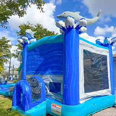 Dolphin Combo Bounce House - Splash Adventure Rentals - Miami Party Rental