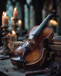 charleyblack_Antique_Guarneri_del_Ges_violin_close-up_amber_v_c0b927b0-ed3d-4e10-a865-8ab3