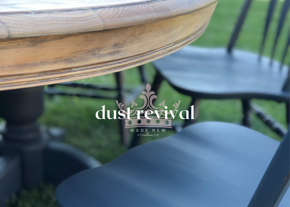 Thumbnail: Sold - Oak Table with 6 Chairs - Slate