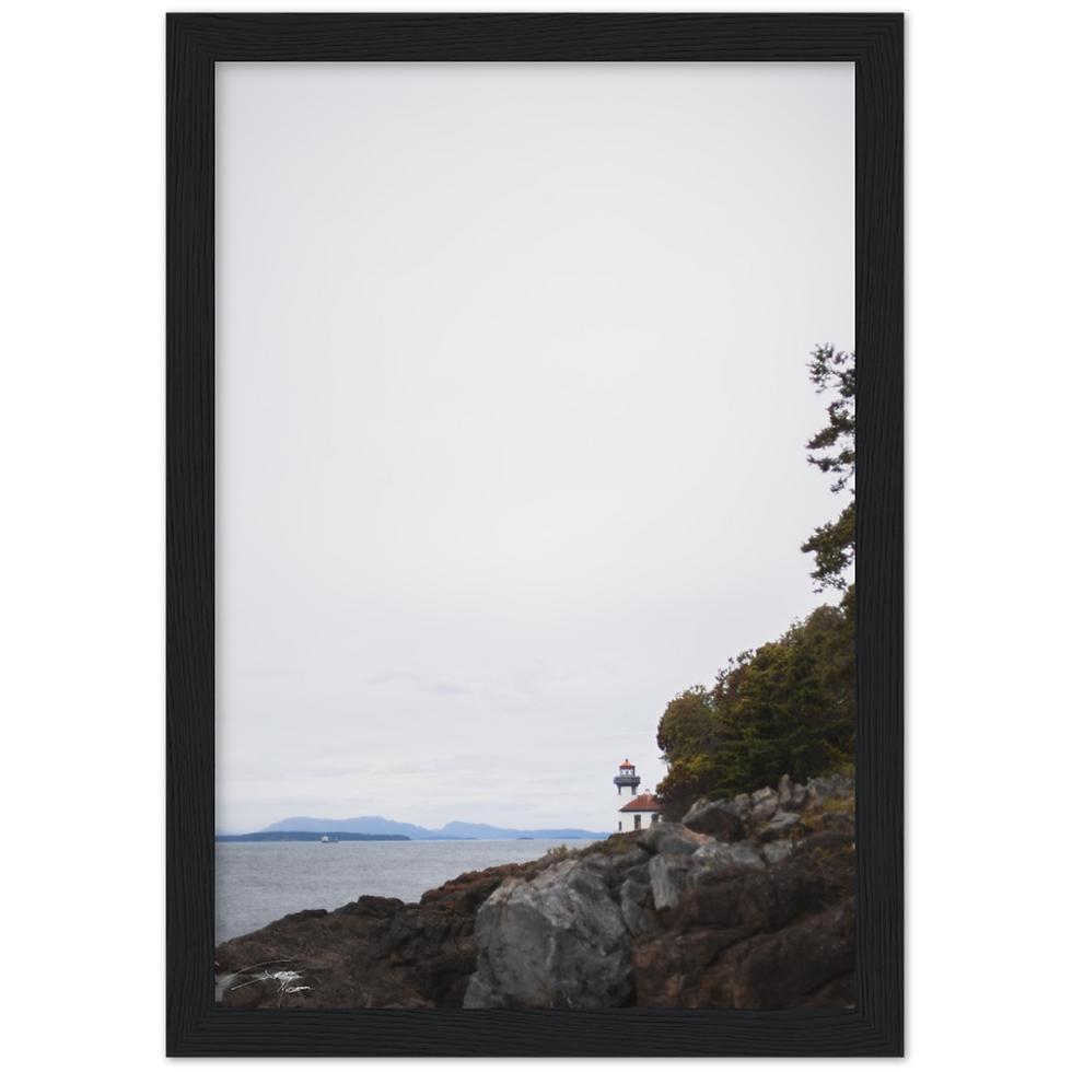 Thumbnail: Lime Kiln Lighthouse - Premium Matte Paper Wooden Framed Poster