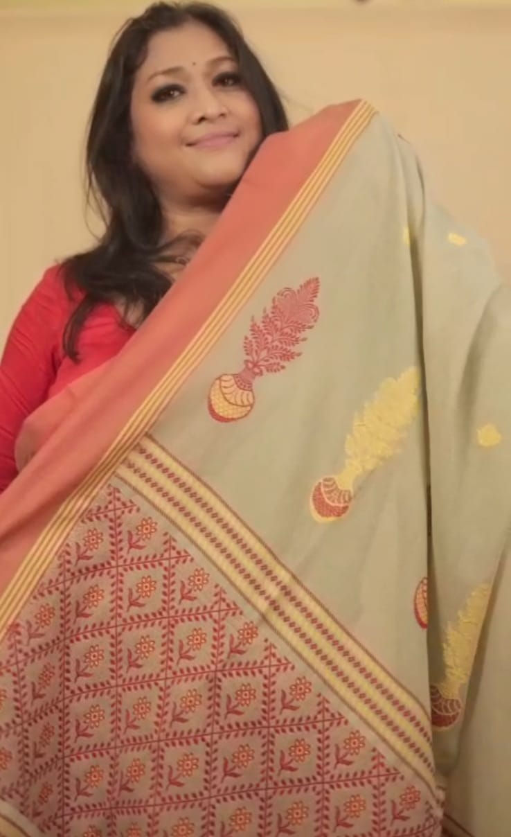 Thumbnail: Premium handloom Assam Khadi saree
