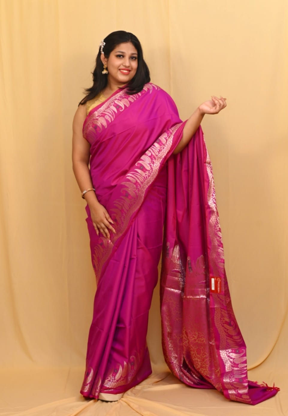 Thumbnail: Premium karat muga silk saree