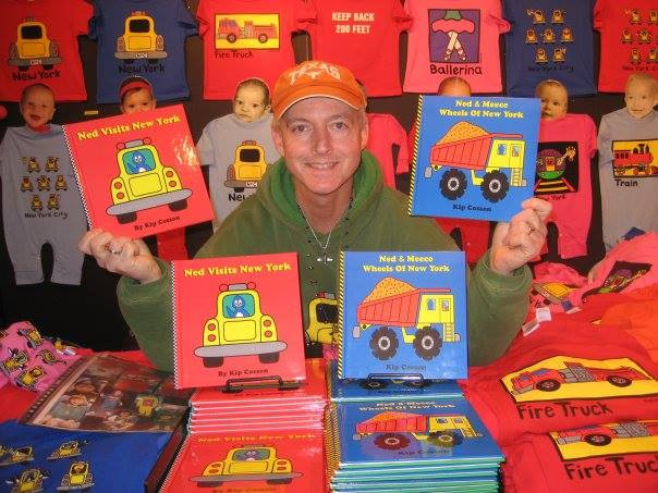 Kip Cosson in his market tent! (Photo courtesy of Kip Kids)