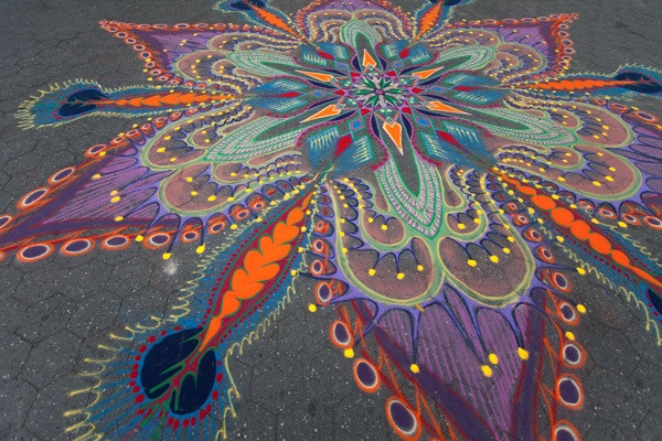 Sand painting and photograph by Joe Mangrum