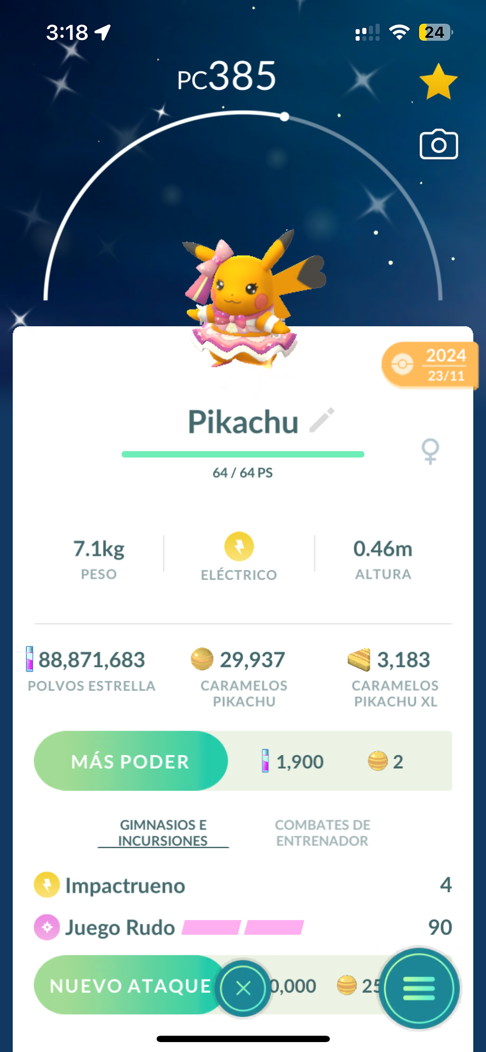 Pikachu Pop Shiny x Intercambio +Disfraz/ Lote 2