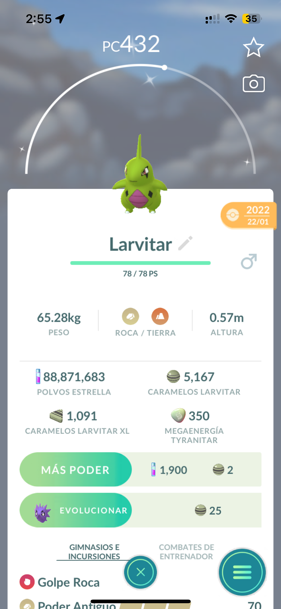 Larvitar Shiny x Intercambio / Lote 2