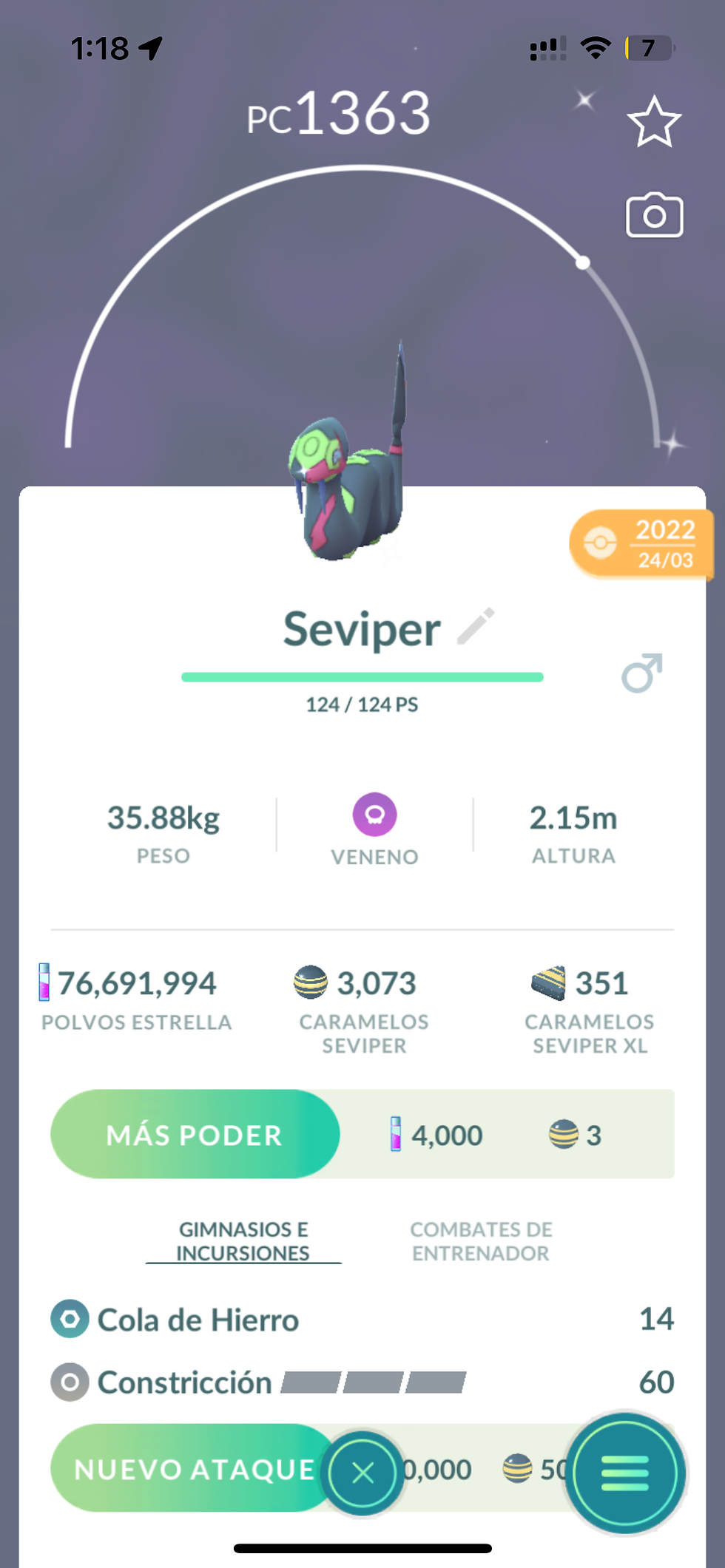 Seviper x Intercambio/ Lote 1