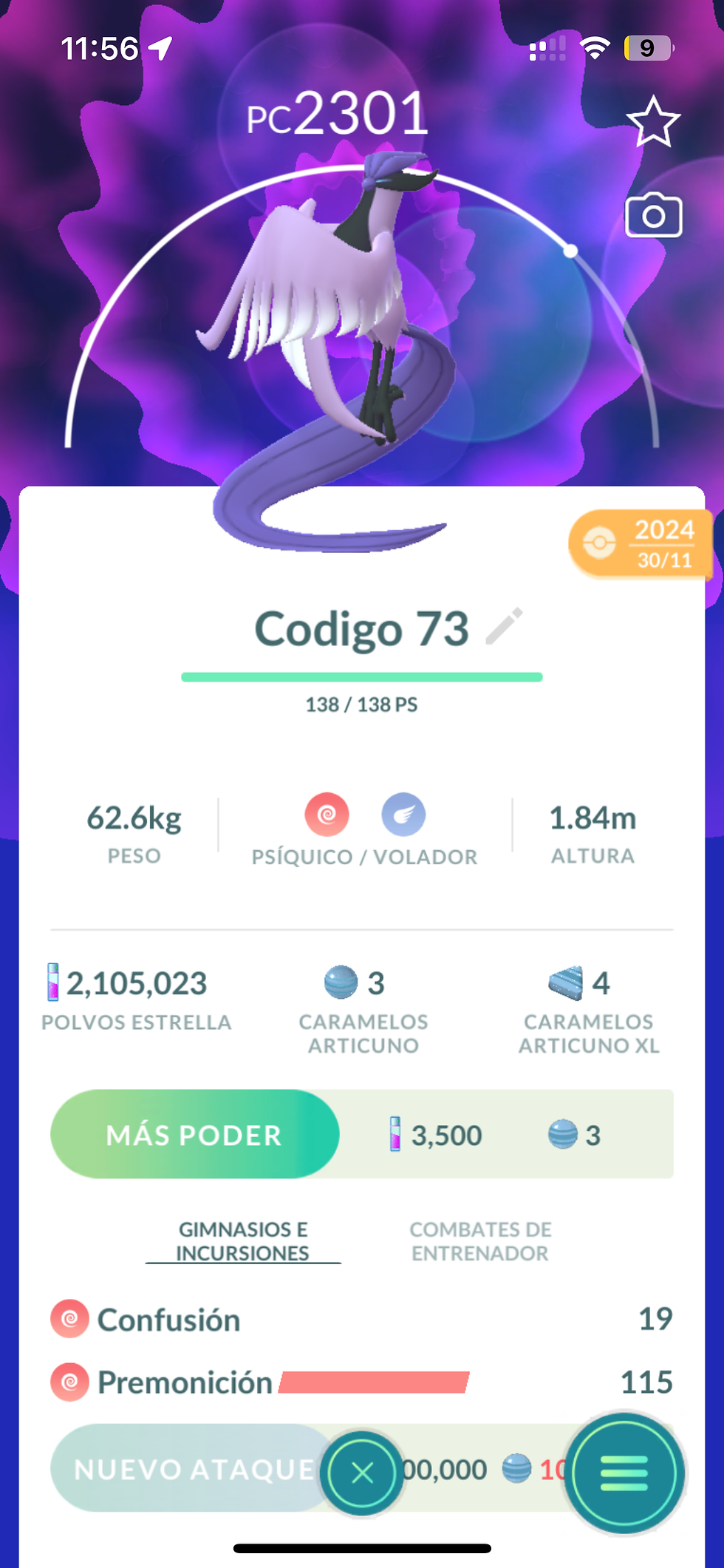 Articuno Galar / Solo cambio rápido