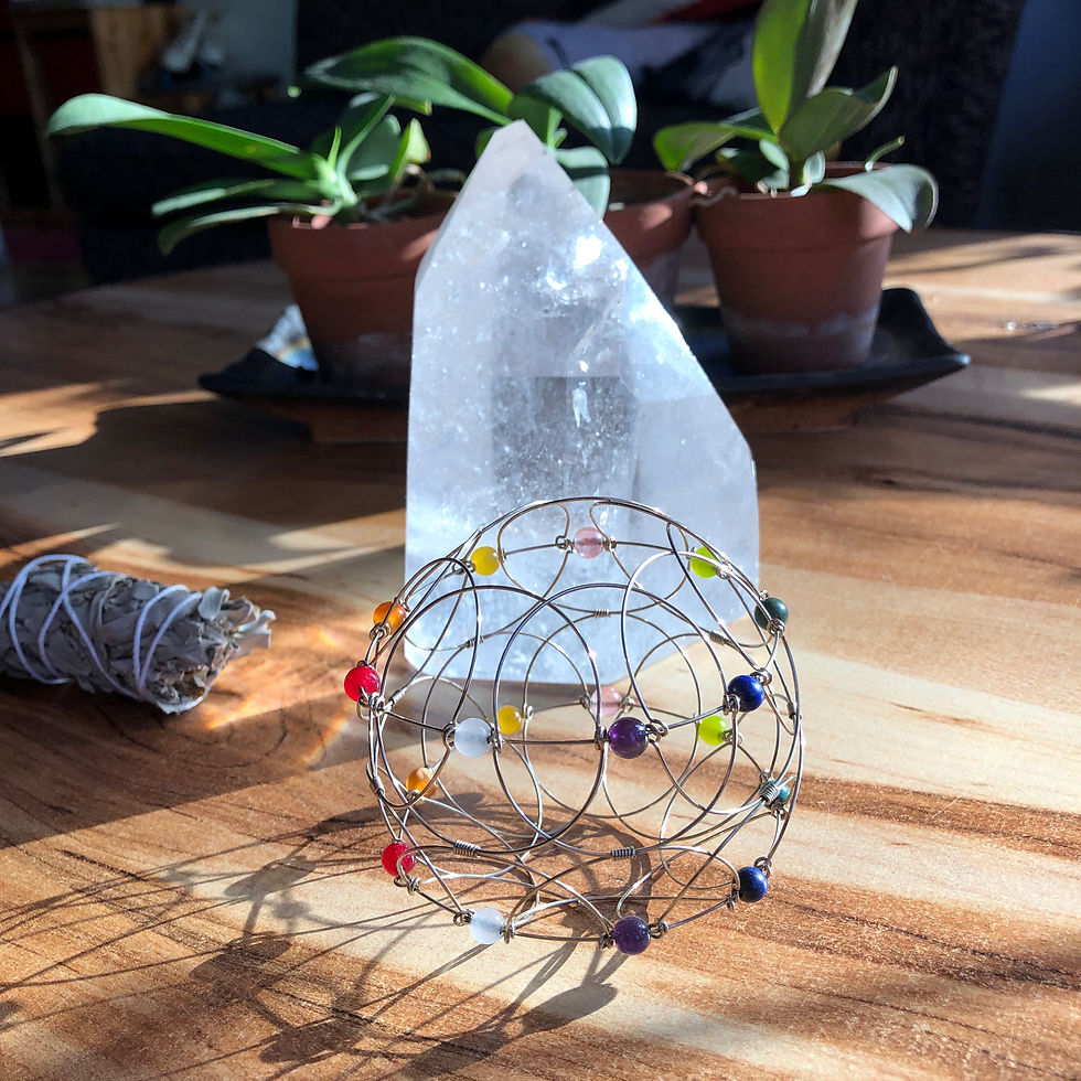 Miniature : Mandala Chakras Yogi - pierres véritables