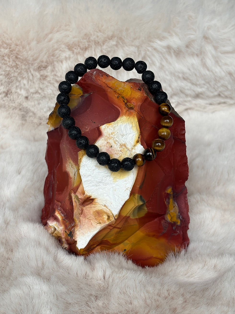 Lava en tijgeroog armband - Gearshift trainingen & healingen