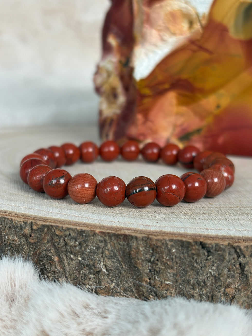 Jaspis rood kristallen armband 8 mm
