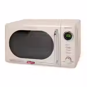 Nostalgia .7CF 700watt Countertop Microwave in Ivory