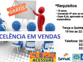 Estão abertas inscrições para curso de excelência em vendas